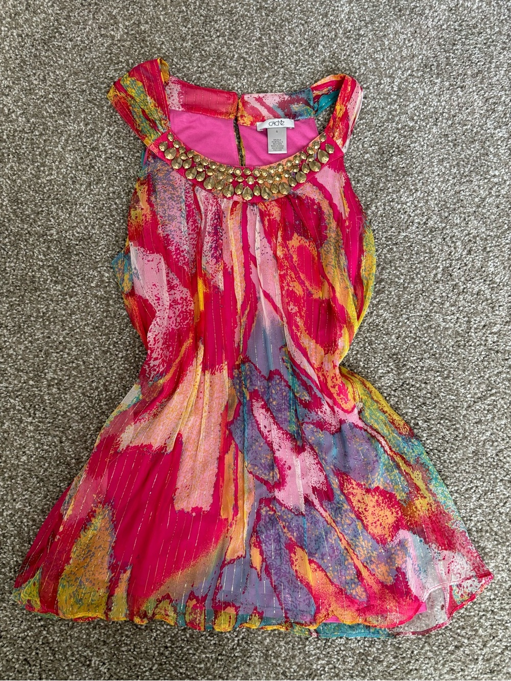 Cache Silk Watercolor Top